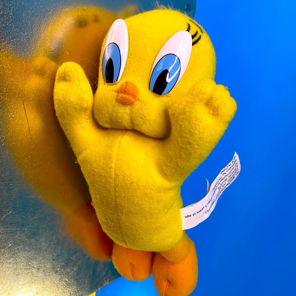 Warner Bros Looney Tunes Tweety Bird Plush Vintage 1997 Play-By Play 8”